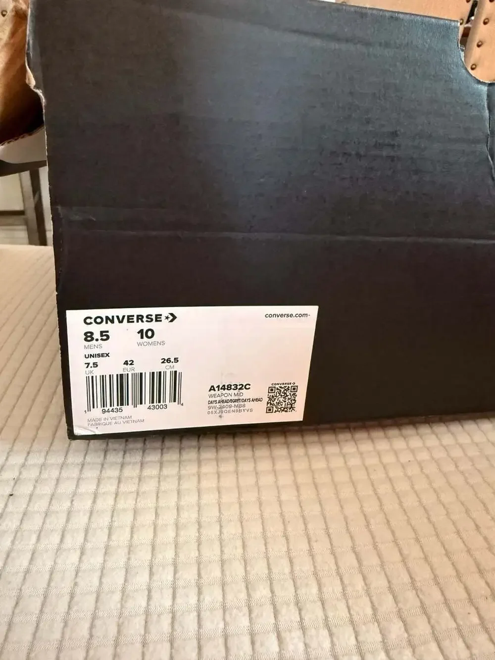 Converse Weapon Luxe Mid Days Ahead Red White Men 8.5 Women 10 A14832C NWT